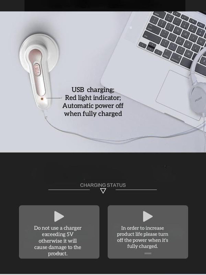 Portable Lint Remover and Hairball Trimmer-Usb Charging (Cable Included)