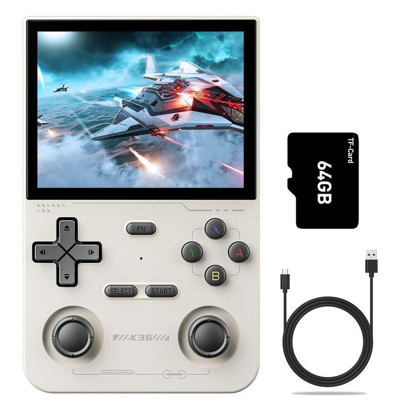 R36S Retro Video Handheld Game Console Linux System 3.5 in IPS Screen Built in 2500Mah Battery 32G+64G TF Card Preinstalled Gamess Retro Handheld