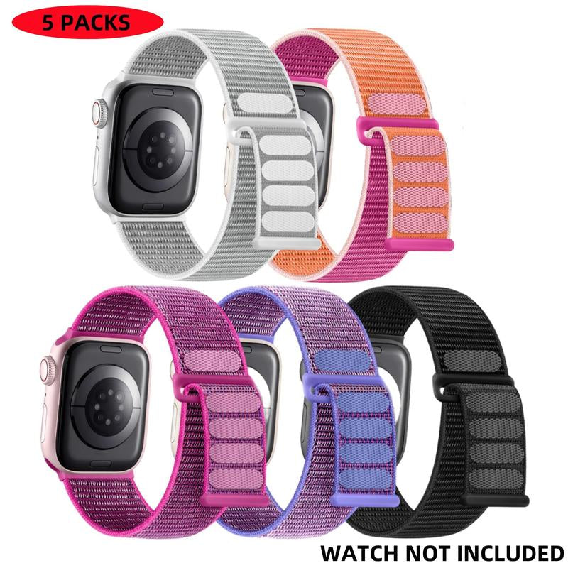 Nylon Smart Watch Band, Velcro Sport Loop Watch Band, Watch Bands, Replacement Smart Watches Band for Apple Iwatch Series 9 8 7 6 5 4 3 2 1 SE Ultra