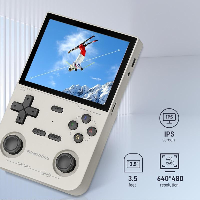 R36S Retro Video Handheld Game Console Linux System 3.5 in IPS Screen Built in 2500Mah Battery 32G+64G TF Card Preinstalled Gamess Retro Handheld