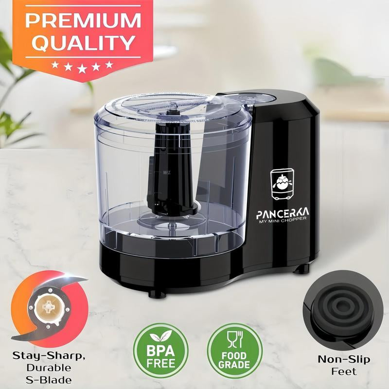 1.5 Cup/12Oz Electric Food Chopper, Portable Mini One Touch Pulse Design Electric Vegetable Chopper, Kitchen Food Processor for Dicing, Chopping & Pureeing, Household Appliances