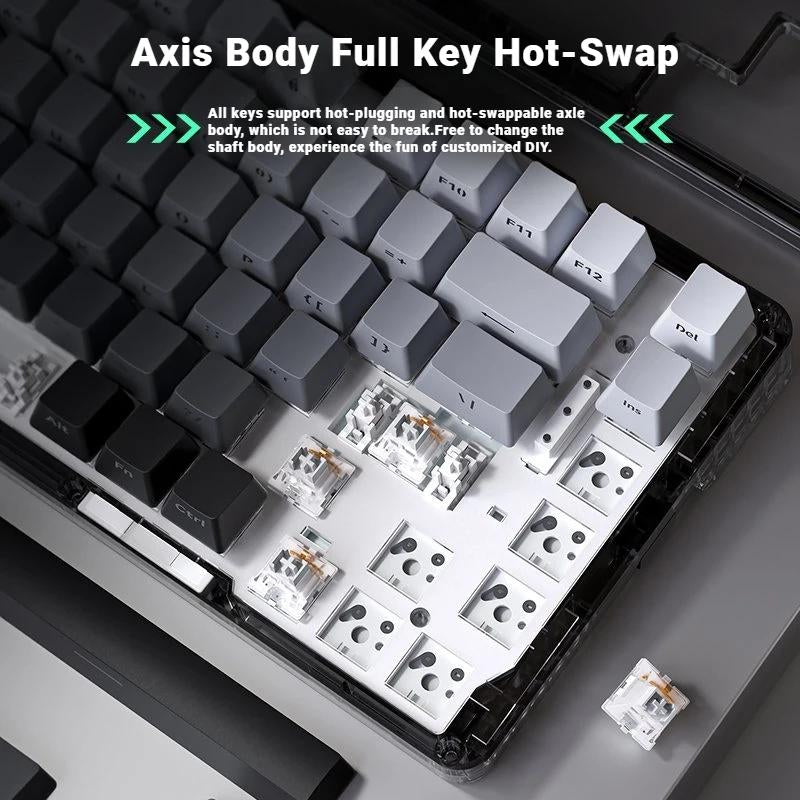 ZIFRIEND ZT82 Customized Mechanical Keyboard Gasket Structure Gaming Hot Swap Keyboard Wired Keyboard White Black