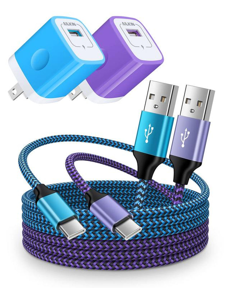 Android Charger, USB C Fast Charging for Google Pixel 9 8 7 Pro 7 6 6A 6Pro 5 5A 4 XL, Samsung Galaxy S24 S23 S22 Ultra S21+ Iphone 16 15 Pro Max, Kindle USBC Power Adapter Block +USBC Cable 3 Ft Port Durable Handy Smartphone Plastic Cord Devices