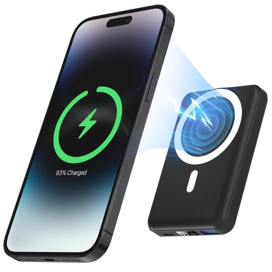 Podoru Authorized Power Bank, 10000Mah Magnetic Battery Pack Portable Fast Wireless Charger and Type-C Cable, Magsafe for Iphone 16/15/14/13/12 Series