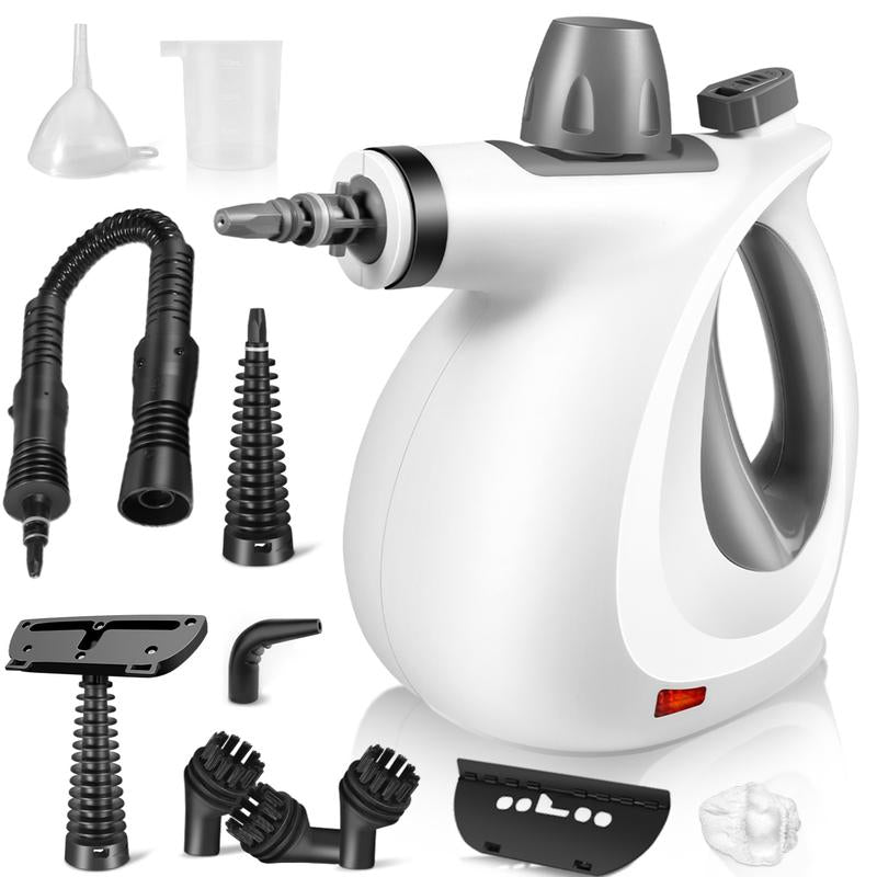 Powerful Heavy Duty Steam Mop with 17 Accessories for Deep Cleaning, Portable and Multifunction Floor Steamer, Pressurized Handheld Steam Cleaner for Hardwood, Tile, Grout and Windows