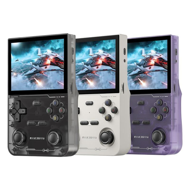 R36S Retro Video Handheld Game Console Linux System 3.5 in IPS Screen Built in 2500Mah Battery 32G+64G TF Card Preinstalled Gamess Retro Handheld