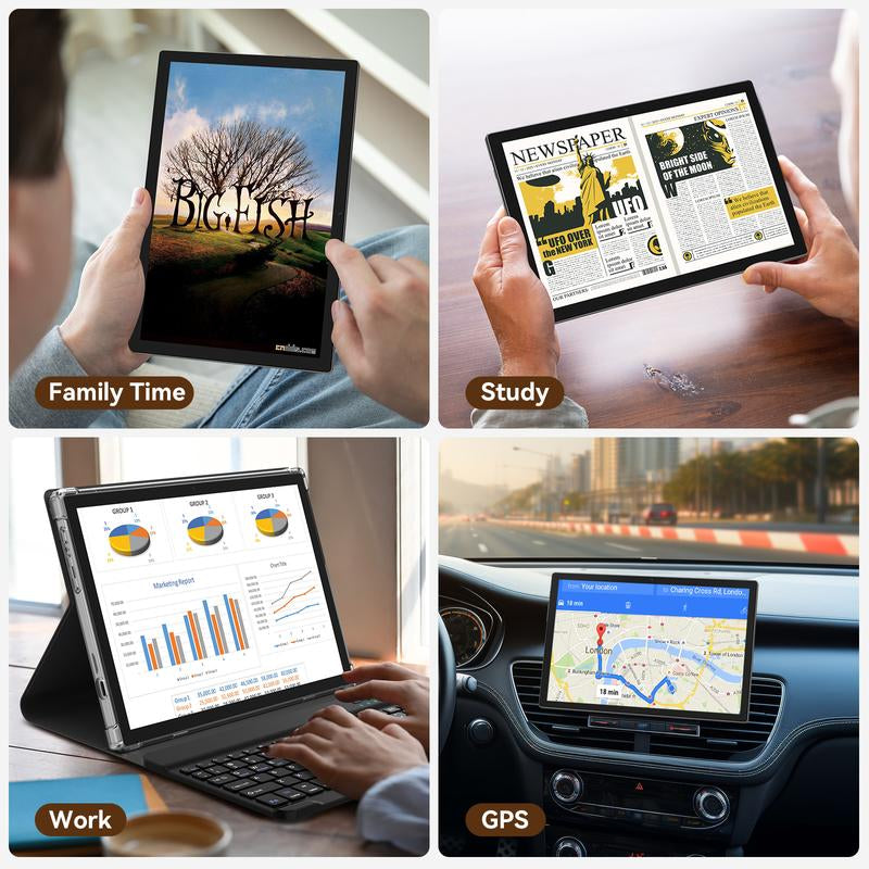 2024 Newest Tablet Android 14 Tablets 10 Inch, 128GB ROM+8GB RAM+512GB Expandable, Octa-Core Processor, 2 in 1 Tablet with Keyboard Case Mouse, 7000Mah Battery Tablet PC, 5G Wifi, Dual Camera, BT5.0 Tablet on Sale Internet Tablet