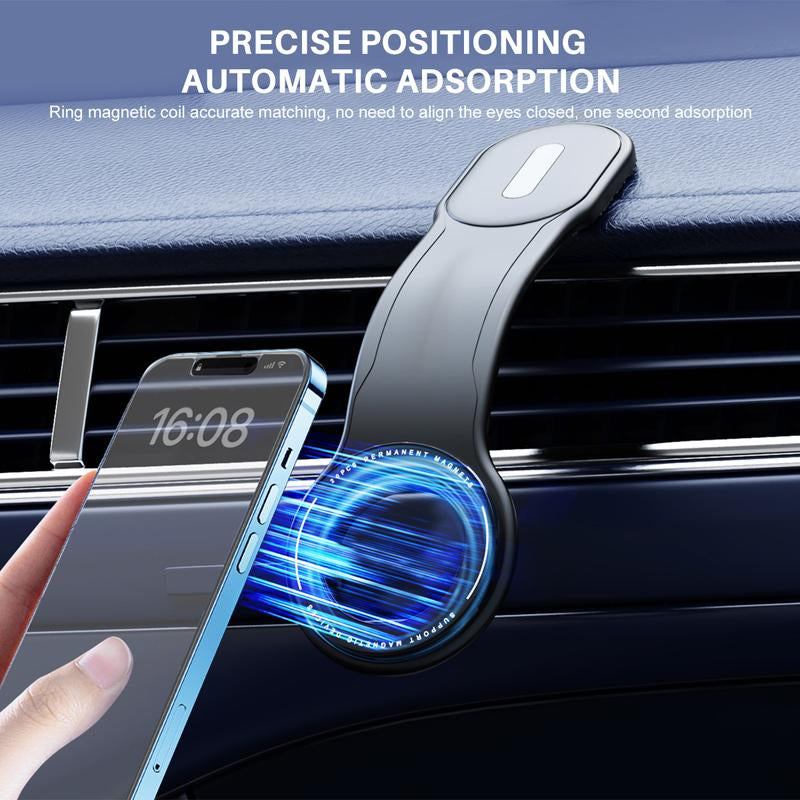 2024 Car Magnetic Phone Holder with Strong Magnet, Flexible Bendable Magnetic Mag Safe Phone Holder, Universal Car Dashboard Cell Phone Mount Compatible with Iphone 15 14 13 12 Pro Max