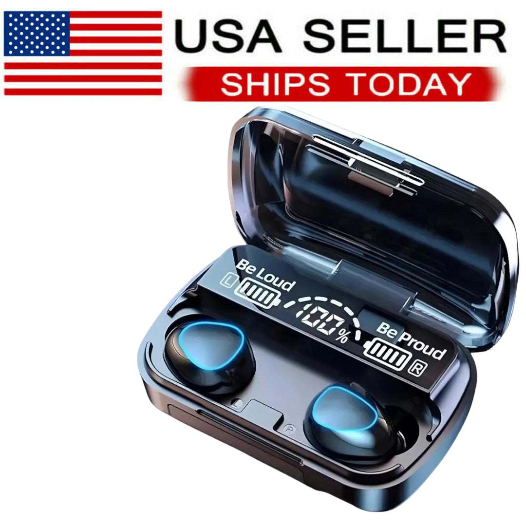 TWS Bluetooth Earbuds Waterproof Bluetooth 5.1 Headset Noise Cancelling Wireless