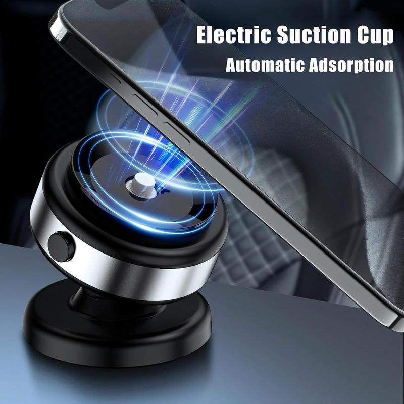 360° Rotatable Car Magnetic Phone Holder, Vacuum Adsorption & Magnetic Adsorption Double-Sided, for Windshield and Dashboard, Kitchen, Bedroom, Office, Multifunctional Phone Accessories for Iphone & Android Smartphone