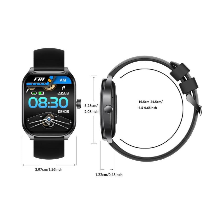 AOLON Curve Multifunctional Smart Watch, 1 Count Fashion Digital Watch with Motion-Detection & Voice Assistant, Waterproof Sports Watch for Women & Men