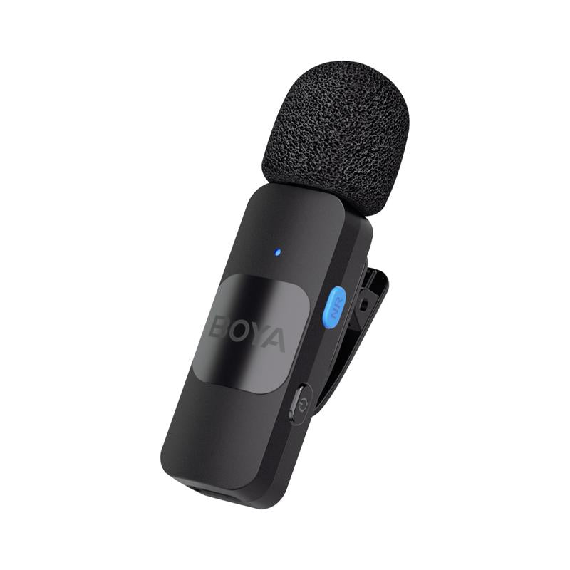 BOYA BY-V20 Wireless Lavalier Microphone with Noise Reduction for Android USB-C Smartphone Tablet Mini Lapel Mic for Iphone 15 Clip-On Mic for Video Recording Podcast Live Streaming Audio