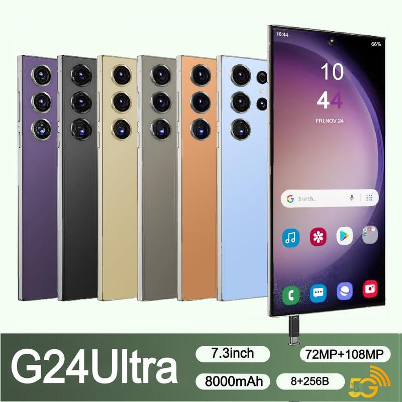 G24 Ultra Unlocked Phone,5G Smartphone with S Pen,8Gb + 256GB Unlocked Phone with Full Netcom,6800Mah Battery 6.8-Inch FHD+ Display 120Hz 80MP Camera,Gps/Face Id/Dual SIM Mobile Phone Gift for Girlfriend, Father, Unlocked Smartphone Limited Time
