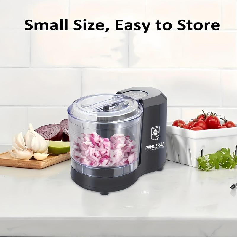 1.5 Cup/12Oz Electric Food Chopper, Portable Mini One Touch Pulse Design Electric Vegetable Chopper, Kitchen Food Processor for Dicing, Chopping & Pureeing, Household Appliances