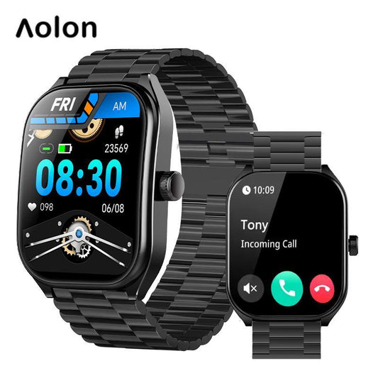 AOLON Curve Multifunctional Smart Watch, 1 Count Fashion Digital Watch with Motion-Detection & Voice Assistant, Waterproof Sports Watch for Women & Men