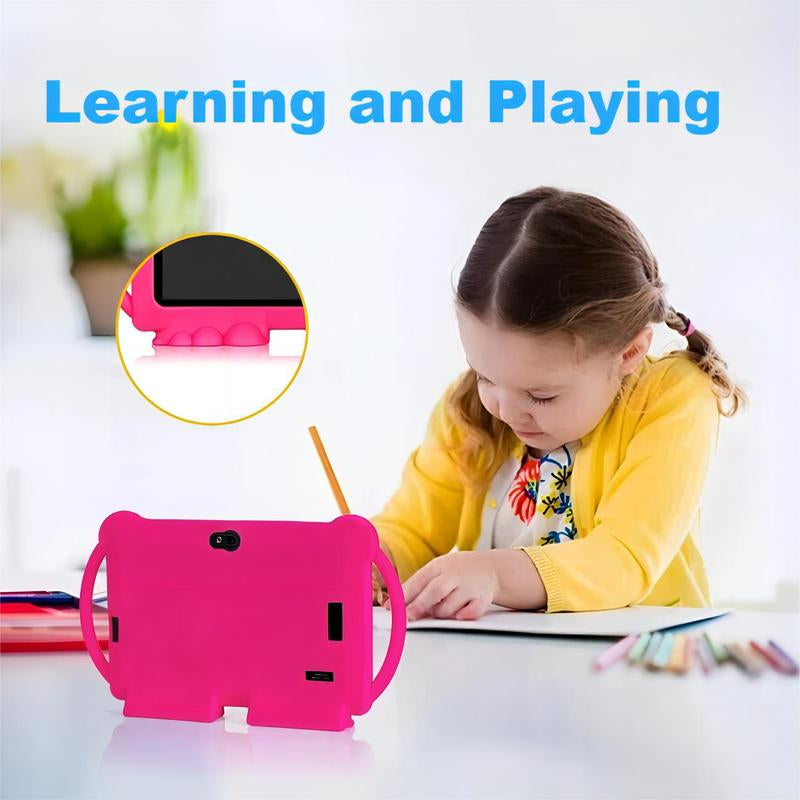 2.4G Wifi/Bt 7 Inch Android 12 Tablet, 2GB RAM & 32GB ROM IPS Screen Tablet with Shockproof Case, Parental Control Tablet, Educational Tablet for Home