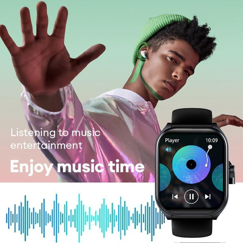 AOLON Curve Multifunctional Smart Watch, 1 Count Fashion Digital Watch with Motion-Detection & Voice Assistant, Waterproof Sports Watch for Women & Men