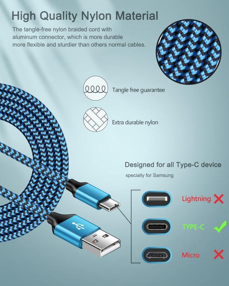 Android Charger, USB C Fast Charging for Google Pixel 9 8 7 Pro 7 6 6A 6Pro 5 5A 4 XL, Samsung Galaxy S24 S23 S22 Ultra S21+ Iphone 16 15 Pro Max, Kindle USBC Power Adapter Block +USBC Cable 3 Ft Port Durable Handy Smartphone Plastic Cord Devices