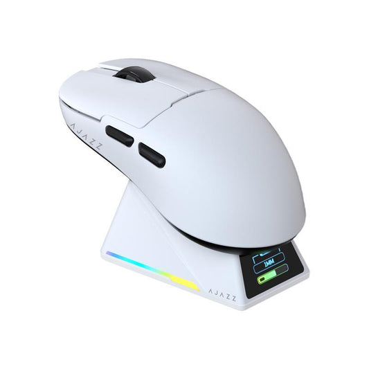 AJAZZ AJ159 APEX Wireless Gaming Mouse, 1 Count Rechargeable Wireless Three-Mode Mouse with Charging Stand, Ergonomic Design Gaming Mouse for PC Laptop