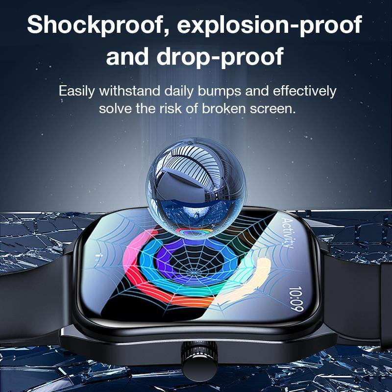 AOLON Curve Multifunctional Smart Watch, 1 Count Fashion Digital Watch with Motion-Detection & Voice Assistant, Waterproof Sports Watch for Women & Men