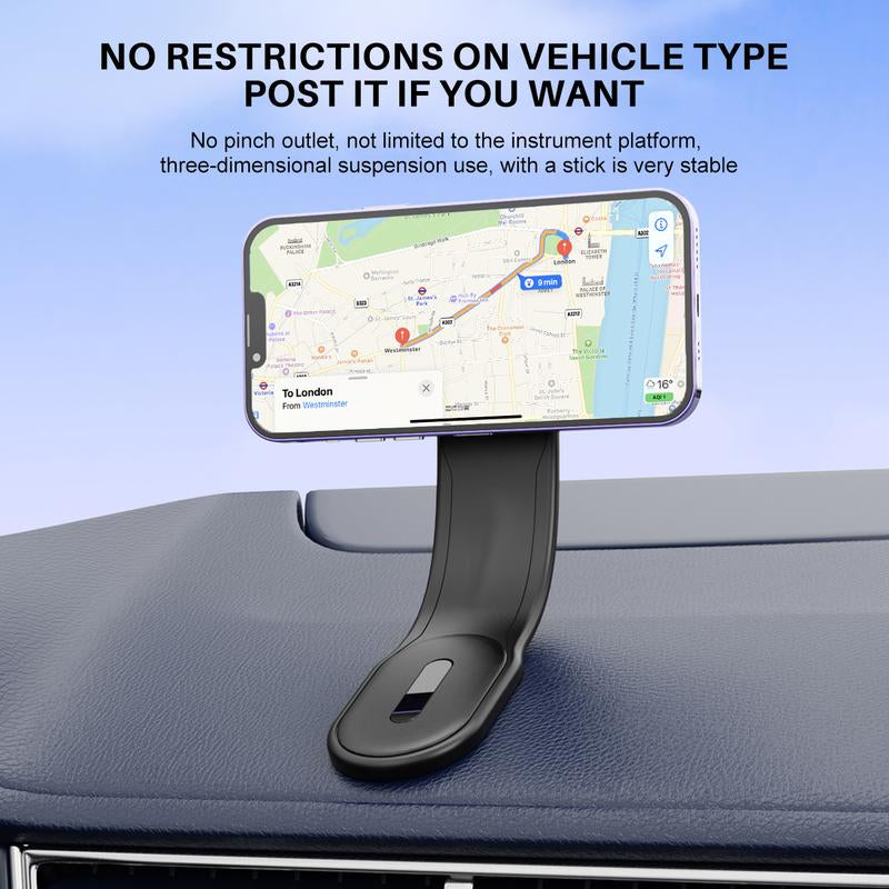 2024 Car Magnetic Phone Holder with Strong Magnet, Flexible Bendable Magnetic Mag Safe Phone Holder, Universal Car Dashboard Cell Phone Mount Compatible with Iphone 15 14 13 12 Pro Max