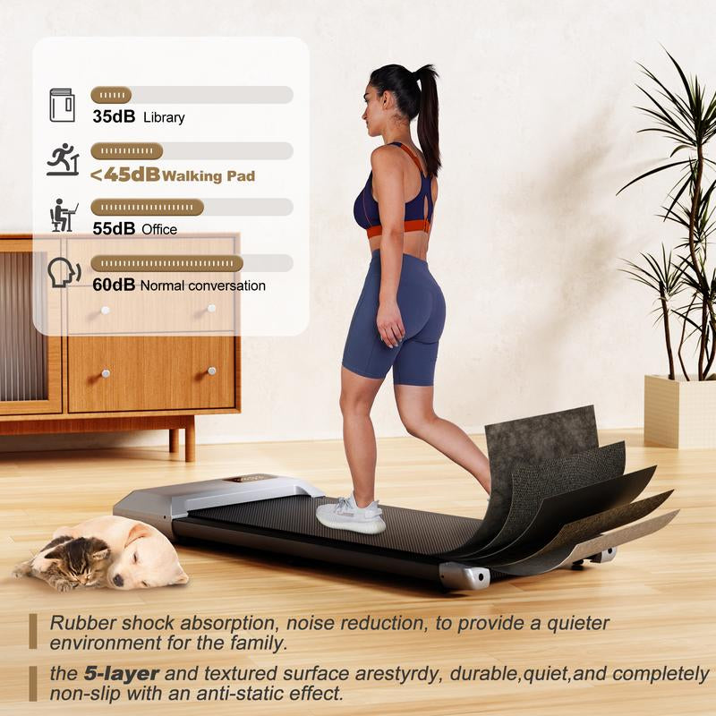 【Black Firday 】 Walking Pad Q1 Urban-Normal- Golden+Sports Water Bottle+ Treadmill Cover