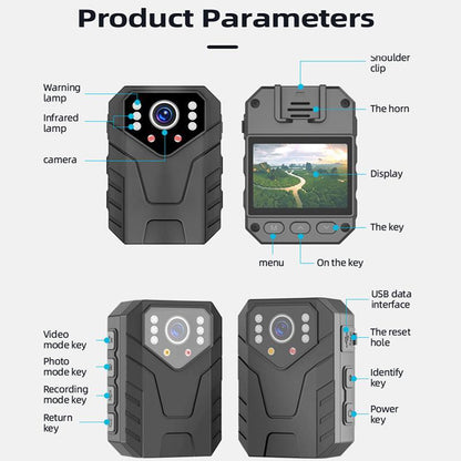 Portable HD Infrared Law Enforcement Recorder, Portable Video Recording Equipment, Multi-Scene Body Camera, Digital Products, Holiday Gifts