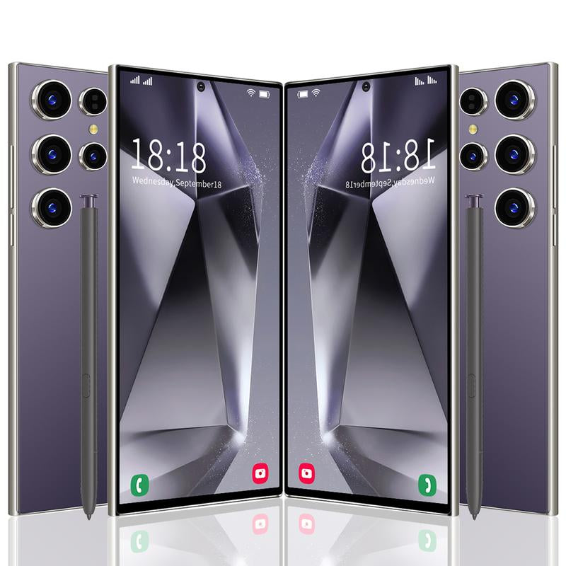 K24 Ultra Unlocked Phone, 5G Smartphone, 8GB + 512GB Unlocked Phone with Full Netcom, 6800Mah Battery, 6.8-Inch FHD+ Display, 120Hz 80 Megapixel Camera, GPS / Face Recognition / Dual SIM Mobile Phone, Gifts for Boys and Girls, Fathers, Mothers(Purple)
