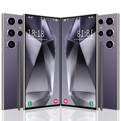 K24 Ultra Unlocked Phone, 5G Smartphone, 8GB + 512GB Unlocked Phone with Full Netcom, 6800Mah Battery, 6.8-Inch FHD+ Display, 120Hz 80 Megapixel Camera, GPS / Face Recognition / Dual SIM Mobile Phone, Gifts for Boys and Girls, Fathers, Mothers(Purple)
