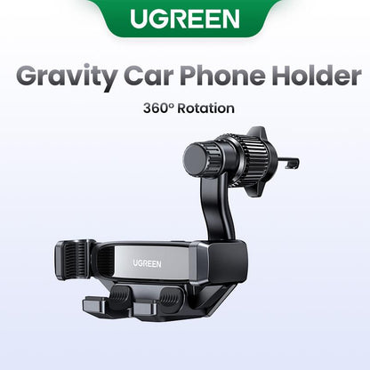 UGREEN Car Phone Holder 360 Degree Rotated Gravity Air Vent Phone Mount, Universal Cell Phone Holder for Most Smartphones, Compatible with Iphone 15, Galaxy S24, Android Phones Phoneholder 360Rotation Accessories Cellphone-Black Friday