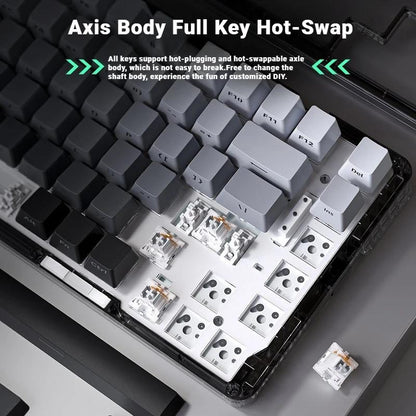 ZIFRIEND ZT82 Customized Mechanical Keyboard Gasket Structure Gaming Hot Swap Keyboard Wired Keyboard White Black