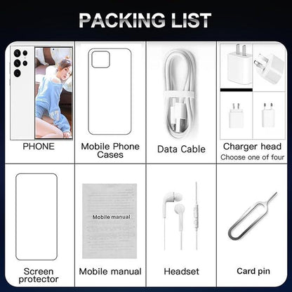 K24 Ultra Unlocked Phone, 5G Smartphone, 8GB + 512GB Unlocked Phone with Full Netcom, 6800Mah Battery, 6.8-Inch FHD+ Display, 120Hz 80 Megapixel Camera, GPS / Face Recognition / Dual SIM Mobile Phone, Gifts for Boys and Girls, Fathers, Mothers(Purple)