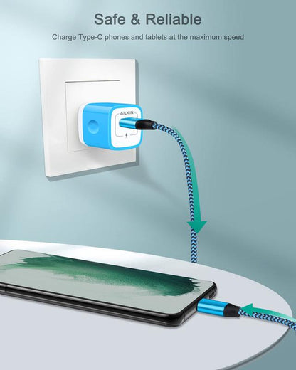 Android Charger, USB C Fast Charging for Google Pixel 9 8 7 Pro 7 6 6A 6Pro 5 5A 4 XL, Samsung Galaxy S24 S23 S22 Ultra S21+ Iphone 16 15 Pro Max, Kindle USBC Power Adapter Block +USBC Cable 3 Ft Port Durable Handy Smartphone Plastic Cord Devices