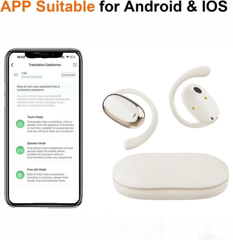 Language Translator Earbuds: 3In1 Translator Earphones for 144 Languages & Accents & 8 Offline Translation Packs