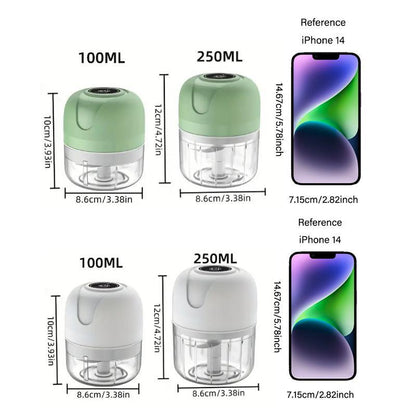 USB Rechargeable Electric Garlic Chopper, 100Ml Wireless Garlic Masher for Daily Seasoning, Household Kitchen Appliances for Home, Camping