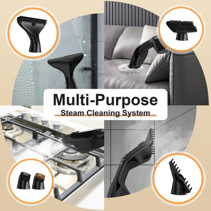 Powerful Heavy Duty Steam Mop with 17 Accessories for Deep Cleaning, Portable and Multifunction Floor Steamer, Pressurized Handheld Steam Cleaner for Hardwood, Tile, Grout and Windows