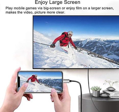 [Apple Mfi Certified] Lightning to HDMI Adapter for Phone to Tv,Compatible with Iphone,Ipad, Sync Screen Connector Directly Connect on Hdtv/Monitor/Projector NO Need Power Supply,Support IOS11.0 Cable Device
