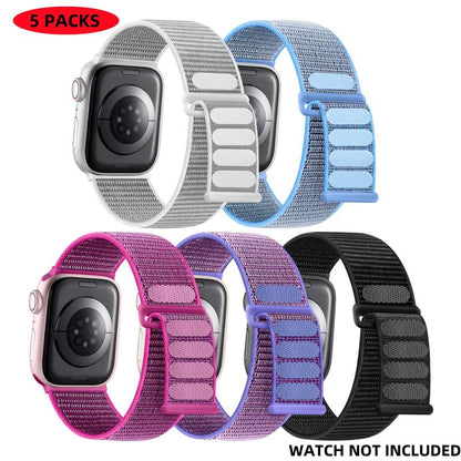 Nylon Smart Watch Band, Velcro Sport Loop Watch Band, Watch Bands, Replacement Smart Watches Band for Apple Iwatch Series 9 8 7 6 5 4 3 2 1 SE Ultra