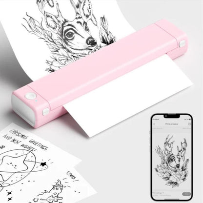 Christmas and Halloween Gift, Phomemo M08F Wireless Tattoo Transfer Stencil Printer, Thermal Copier Machine with 10Pcs Free Transfer Paper, Tattoo Printer Kit for Tattoo Artists & Beginners, Compatible with Smartphone & Pc