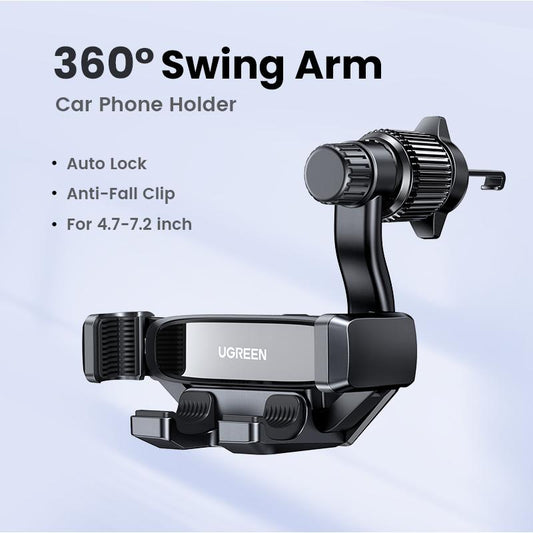 UGREEN Car Phone Holder 360 Degree Rotated Gravity Air Vent Phone Mount, Universal Cell Phone Holder for Most Smartphones, Compatible with Iphone 15, Galaxy S24, Android Phones Phoneholder 360Rotation Accessories Cellphone-Black Friday